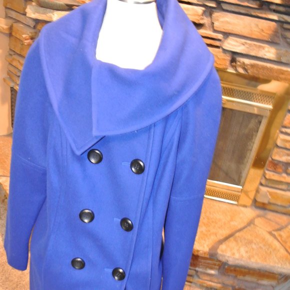 Vintage Women's Via Peacoat Jacket Size 4 Blue - Picture 1 of 8